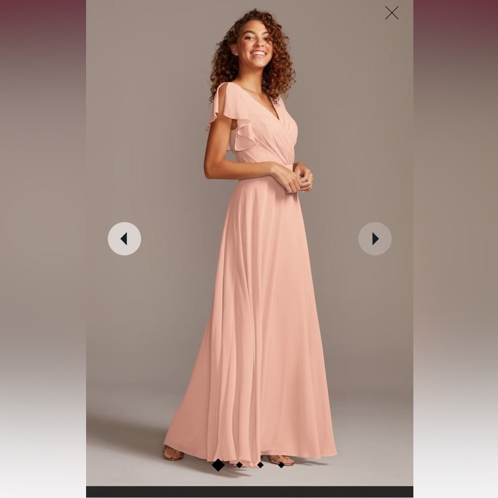 David’s Bridal Flutter Sleeve Dress